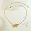 Fashion OL Titanium Steel Pendant Inlaid with Zircon Accessories Versatile Three Ring Buckle Necklace for Women - Korvel