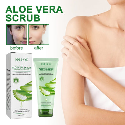 Aloe Vera Scrub For Deep Cleansing, Exfoliating And Smoothing Acne Marks, Soft Skin Scrub - Korvel
