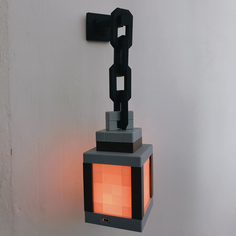 Pixel wall night light, USB hanging torch, bedroom/gaming/kids' room decor. - Korvel