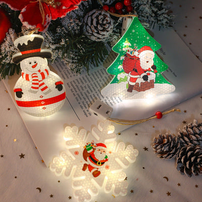 Christmas decorative lights, holiday LED window display, small colorful lights, Christmas tree decoration, and hanging signs - Korvel