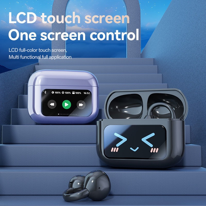 Open Ear Clip Wireless Earbuds BT 5.4 Sports Earphones Built-in Mic Fitness Headphones Waterproof Headset for Workout/Running - Korvel