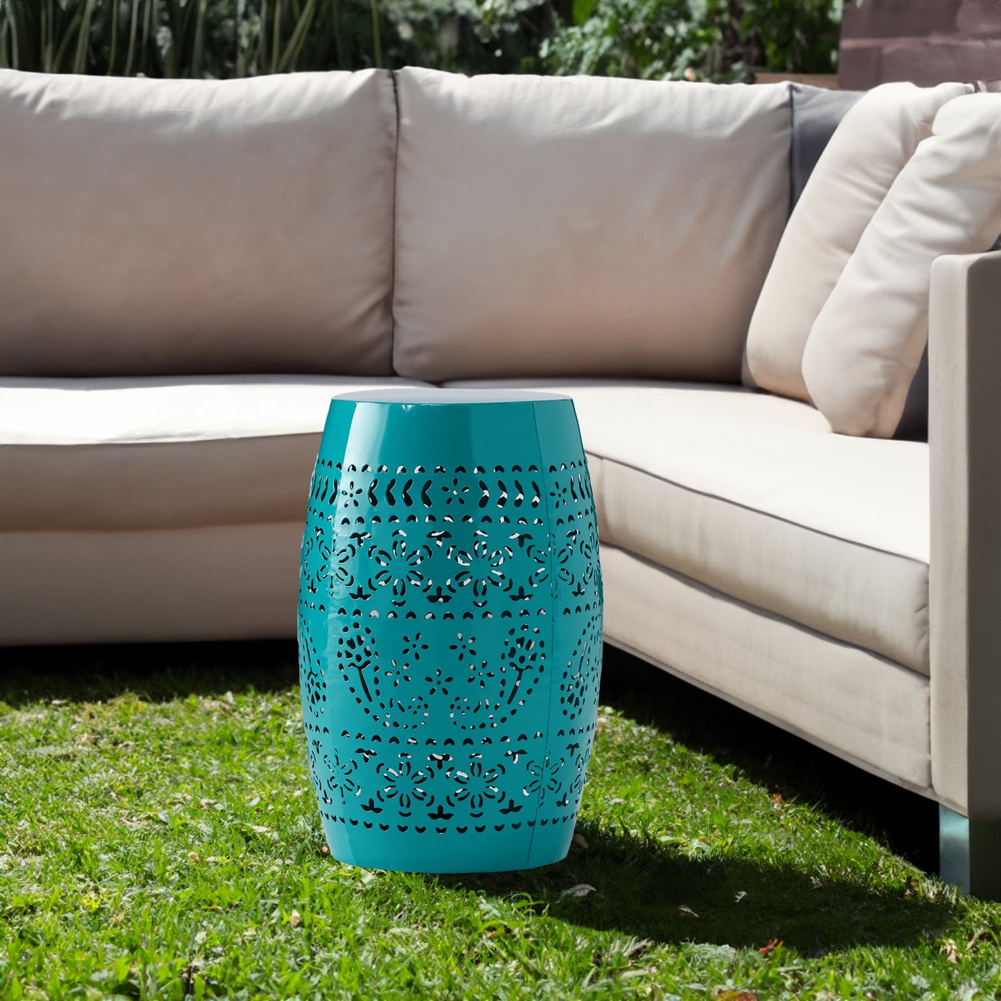 RUBY12 Side Table - Elegant Teal Accent Table
