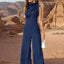 Ruched Mock Neck Sleeveless Jumpsuit - Korvel