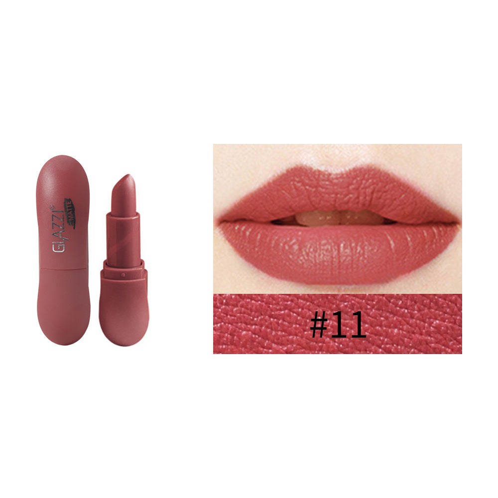 12 Color Rhombic Matte Lipstick Yeast Color Does Not Stick To The Cup And Does Not Fade - Korvel