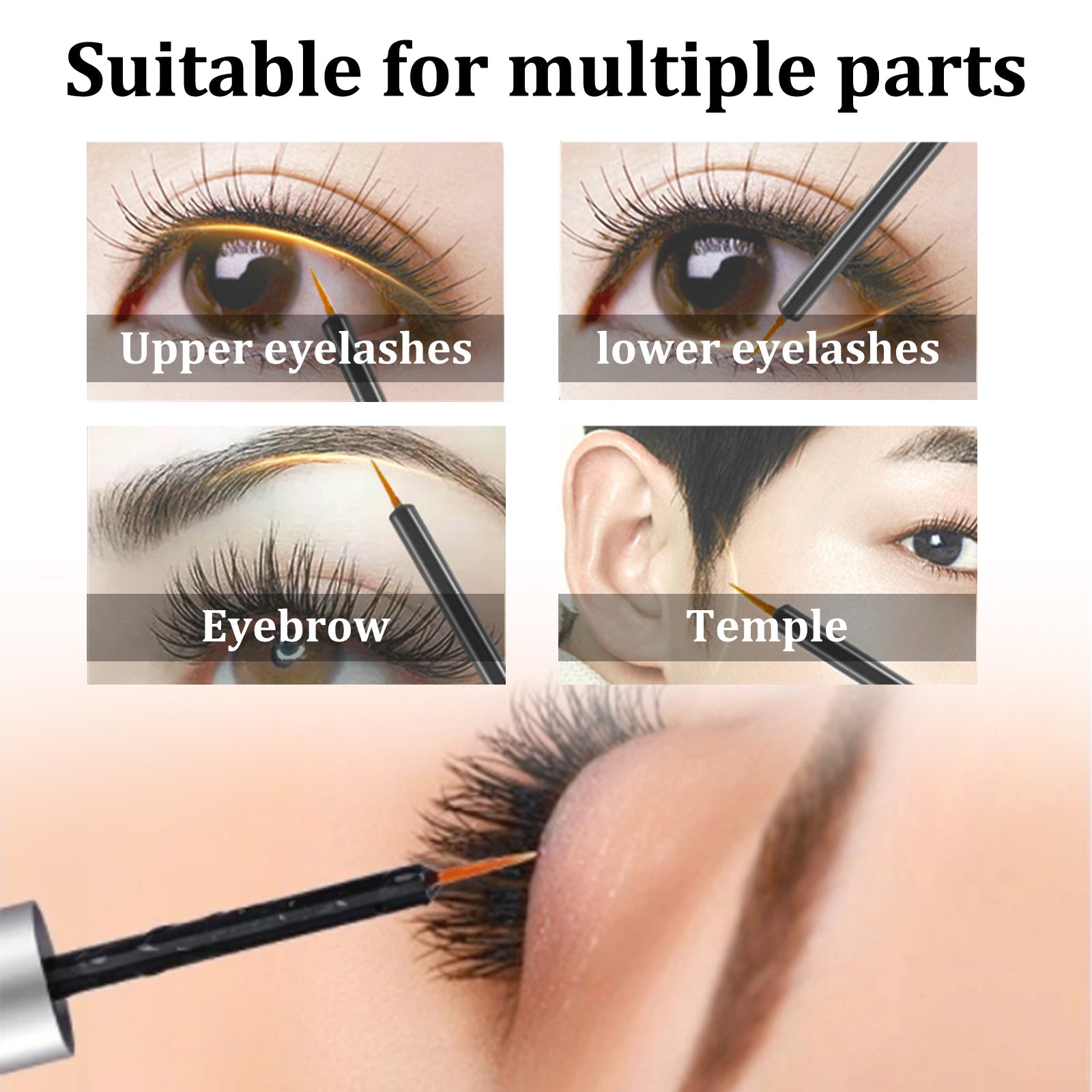 Eyelash Boost Serum, Lashes Black Long Mild Natural Thick Curl Curl Lasting Not Faint Dyed Eyelash Liquid - Korvel