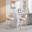 Conjunto de 2 taburetes de bar a altura de mostrador COOLMORE - Beige