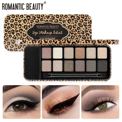 Paleta de Sombra de Ojos Multicolor Leopardo de Romantic Beauty