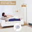 Gold Floor Lamps for Living Room with Remote & Dimmable LED Bulb, Modern Arc Floor Lamp with 3 Color Temperatures - Korvel