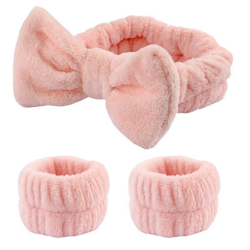Butterfly Bow Headband & Wrist Strap Set - 3 Pieces