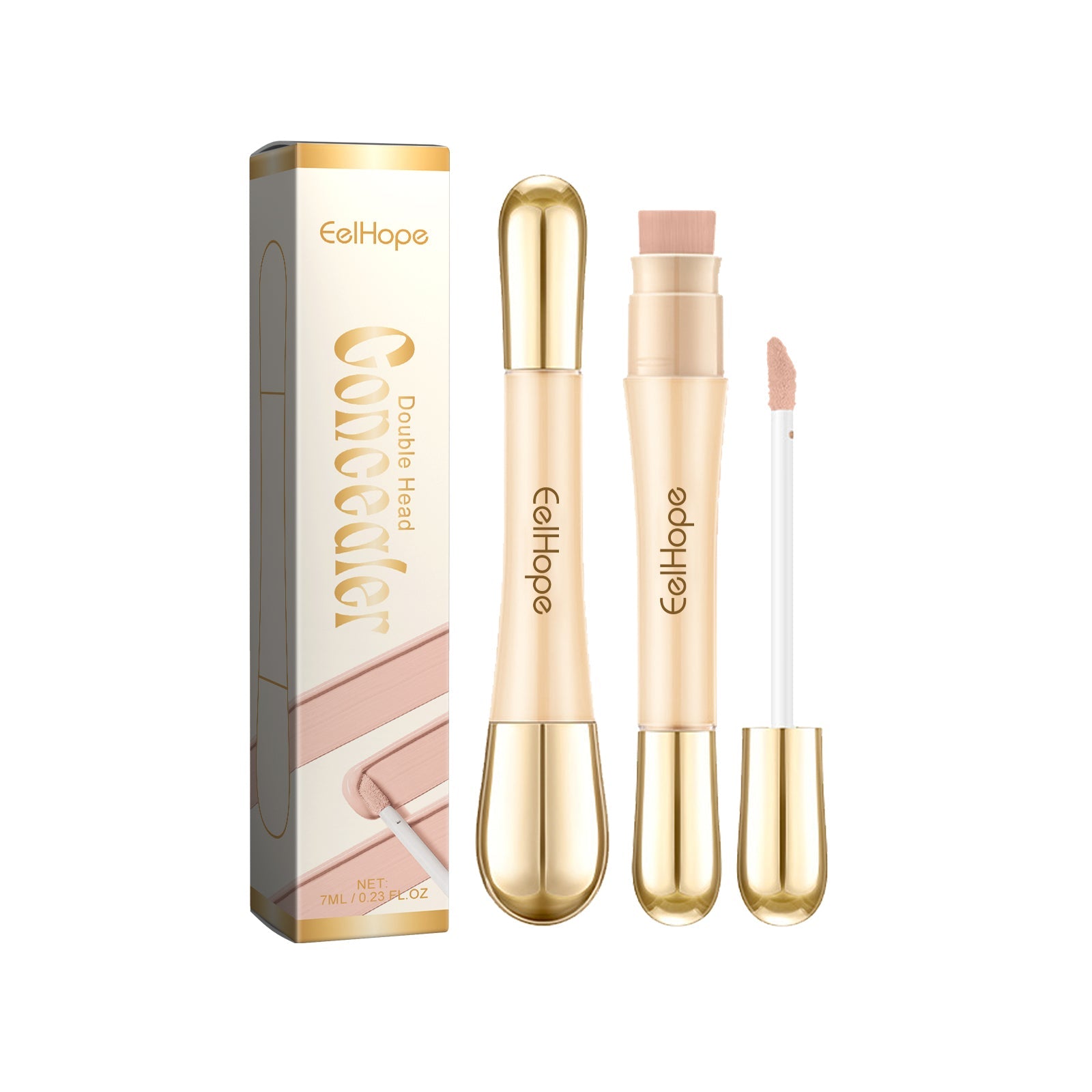 Double Head Concealer, Brightening And Waterproofing Concealer Stick - Korvel