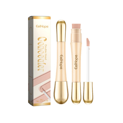 Double Head Concealer, Brightening And Waterproofing Concealer Stick - Korvel