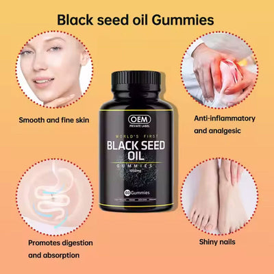 Black seed oil gummies hair gummies - Korvel
