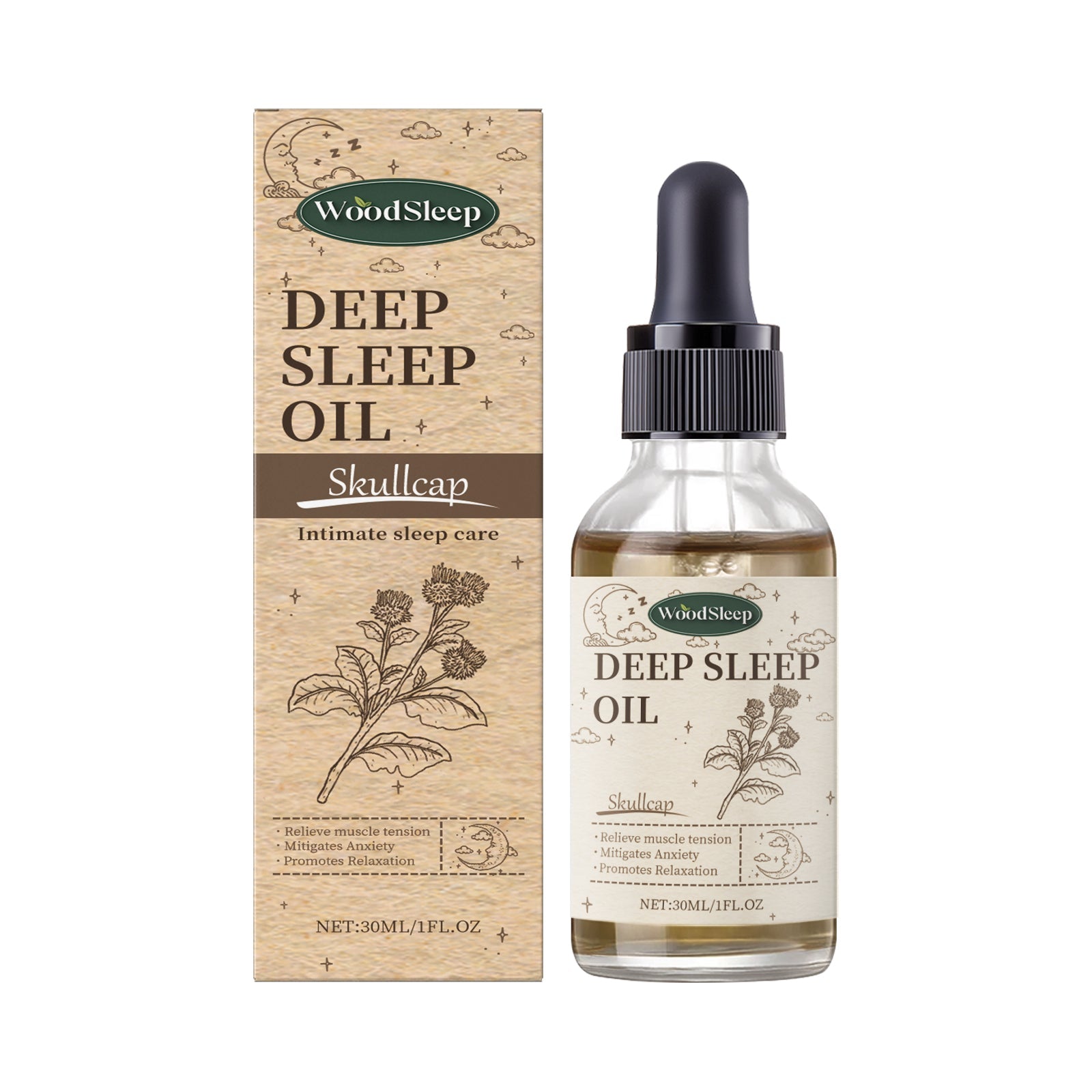 Scutellaria Sleep Essential Oil Eases Sleep, Relaxes And Comforts Portable Skin And Body Care Essential Oil - Korvel