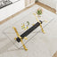 Dining table Modern tempered glass dining table Large modern office desk - Korvel