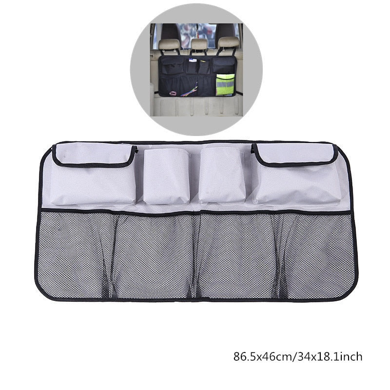 Premium Car Rear Seat Back Storage Bag Organizer