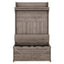 Hall tree with storage desk, entrance desk with drawers and 5 hooks, display rack,Oak - Korvel