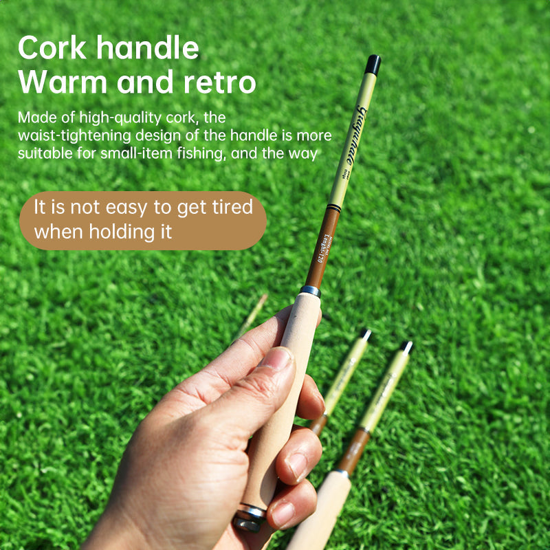 26cm ultra-short portable telescopic fishing rod, carbon fiber material, micro guide rings, ultra-light and durable. - Korvel