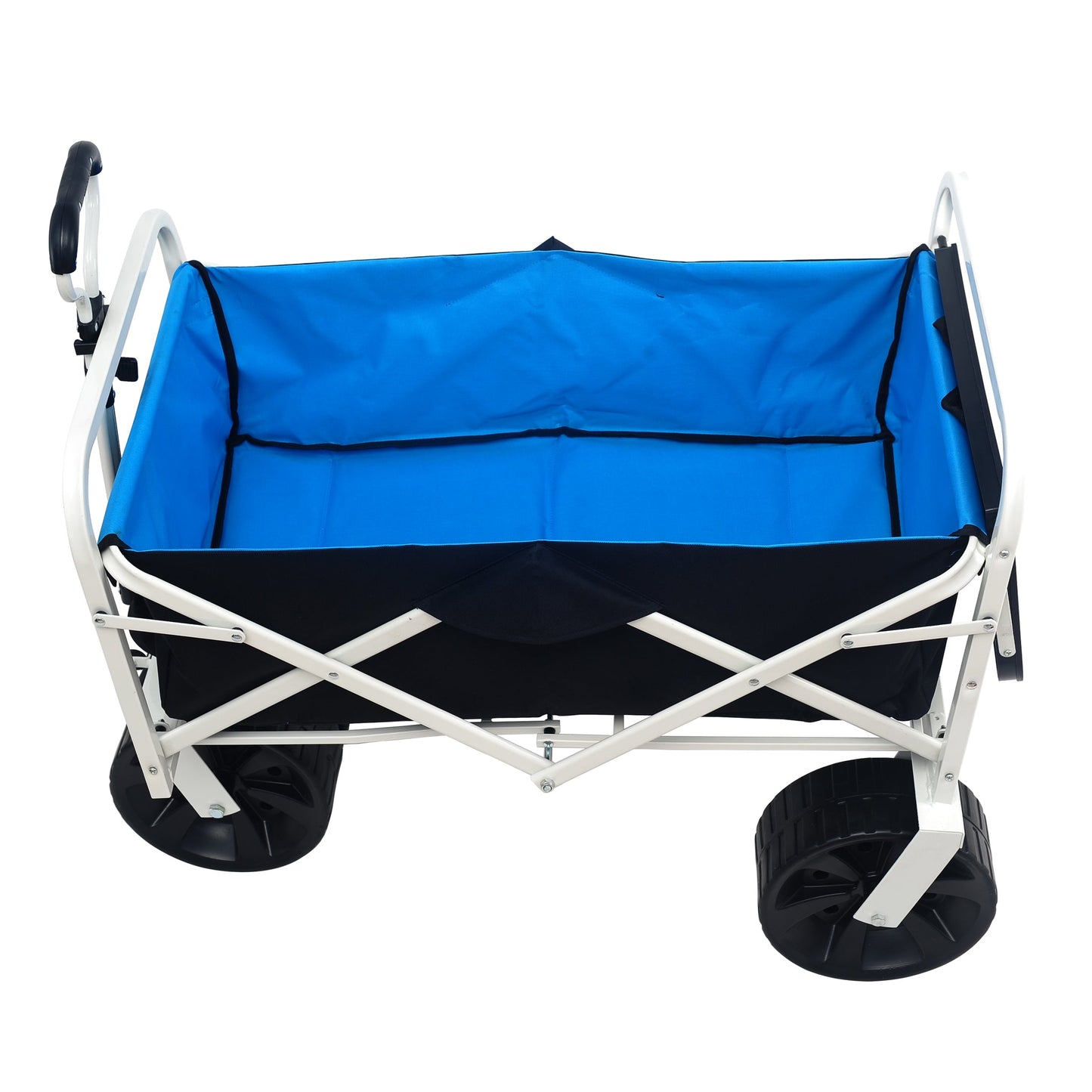 Folding Wagon Garden Shopping Beach Cart (white) - Korvel