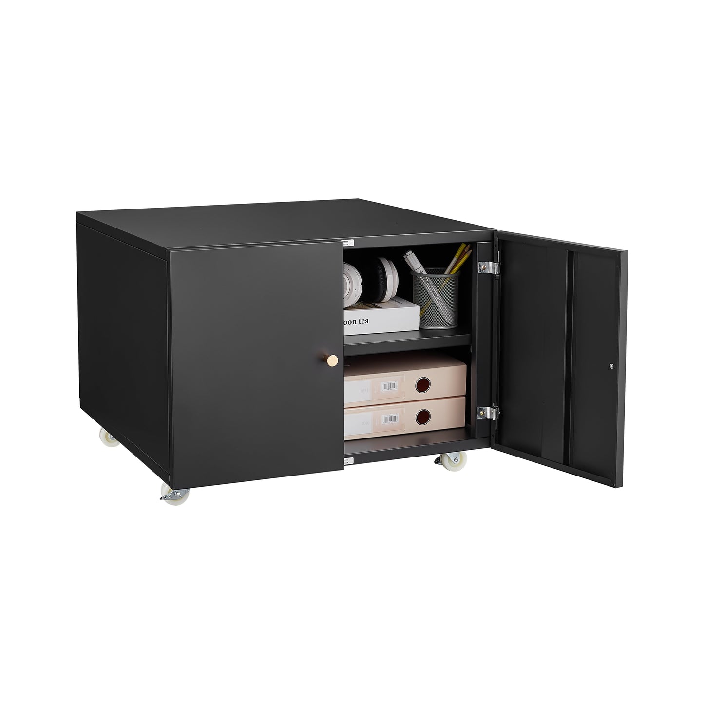 Office furniture Copier Cabinet white 2 door steel copier stand - Korvel