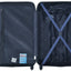 3 Piece Luggage Sets ABS Lightweight Suitcase with Two Hooks, Spinner Wheels, TSA Lock, (20/24/28) Navy - Korvel