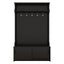Hall tree with roof rack and storage platform, corridor shoe cabinet with sliding door, clothes hanger with 5 hooks black - Korvel