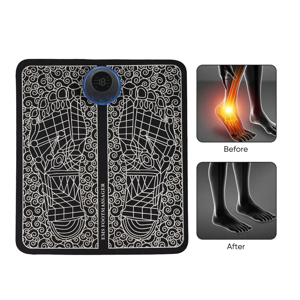 Hot Products Massage Pad Feet Muscle Stimulator Massage Mat Heated Electric Foot Massager For Old People - Korvel