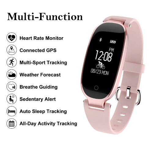 S3 Color Bracelet Fashion Wrist Smart Band Bracelet Girl Women Heart Rate Monitor Lady Female Fitness Tracker Wristband - Korvel