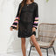 Openwork Contrast Long Sleeve Cover-Up