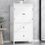Bathroom Storage Cabinet, Cabinet with Two Doors and Drawers, Adjustable Shelf, MDF Board, White - Korvel
