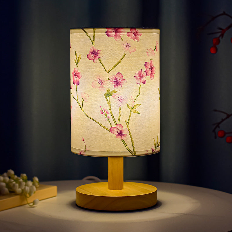 Literary desk lamp bedroom sleeping bedside lamp retro decoration residential dormitory LED night light - Korvel