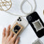 Ins Pattern Mirror Grip Tok Plating Mobile Phone Holder