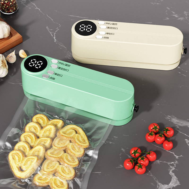Beige Cordless 3-in-1 Food Sealer for Versatile Use
