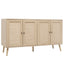 4 Door Accent Cabinet Sideboard Buffet Storage Cabinet with Adjustable Shelf for Entryway Living Room Bedroom - Korvel