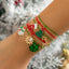 Christmas Element Elk Snow Bracelet Set Creative Snowman Adjustable Wax Thread Handmade - Korvel