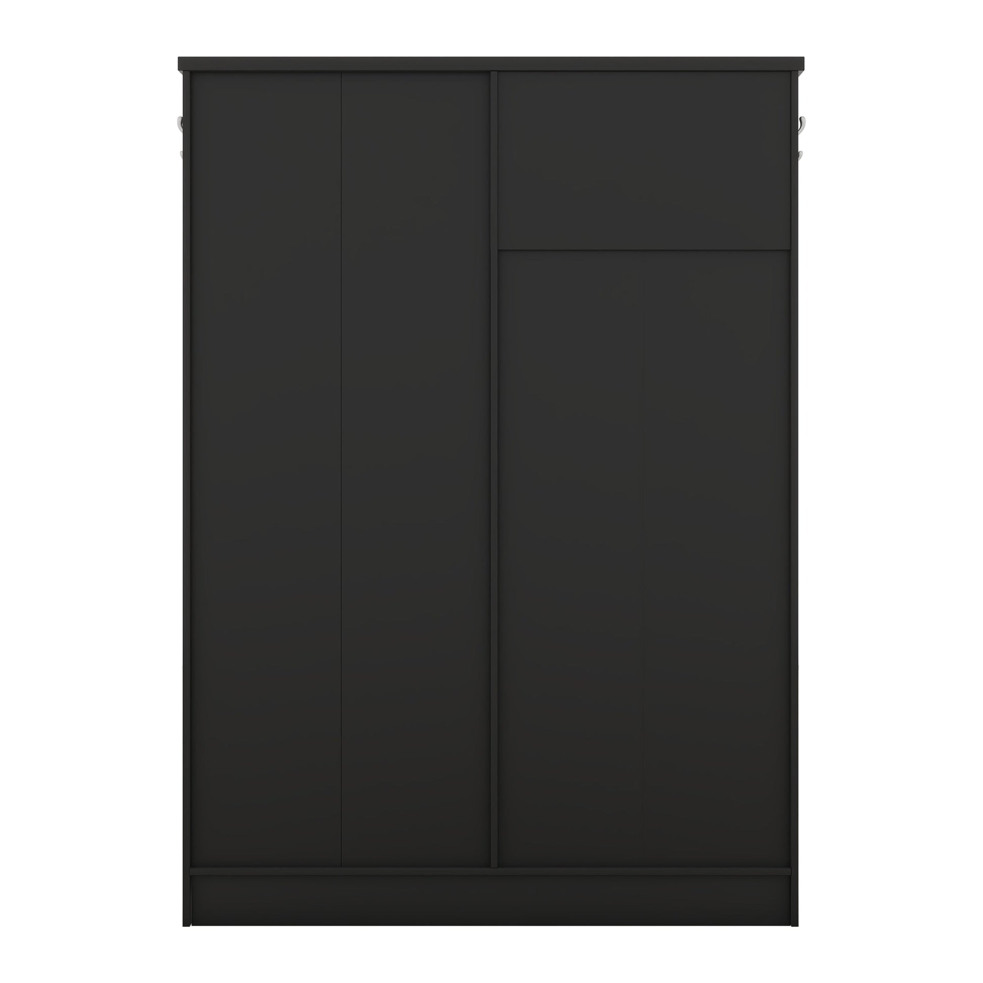 Multi-functional Hall Tree with Storage Shelves Drawers and Cabinet, Elegant Hallway Shoe Cabinet with Bench Modern Black - Korvel