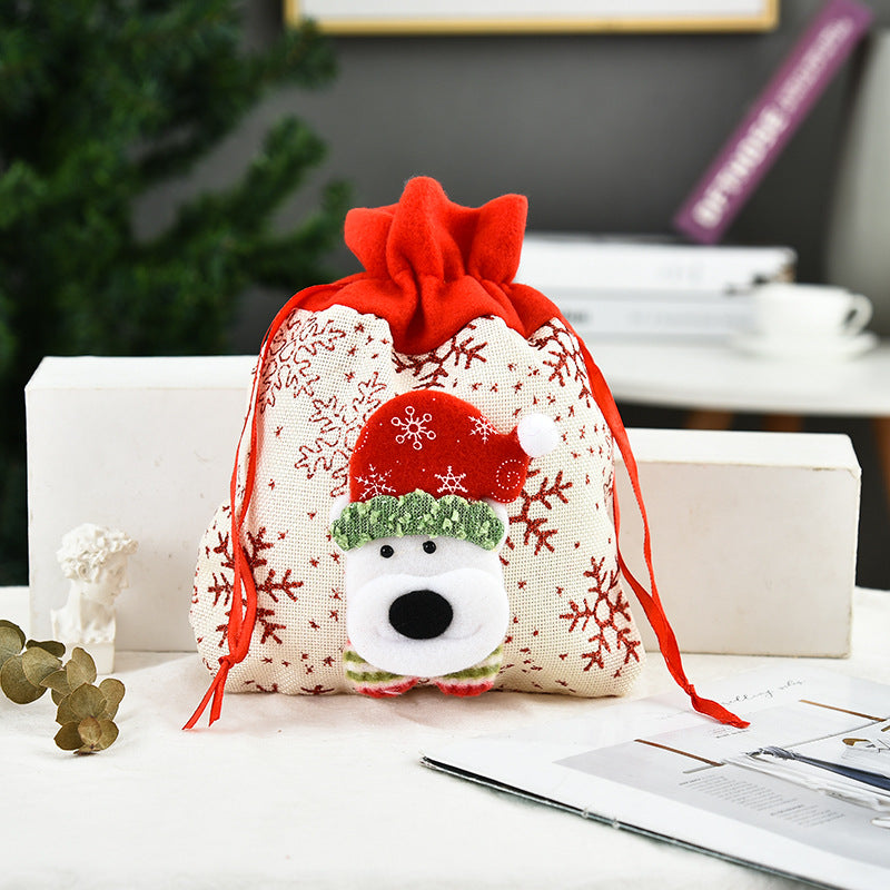 Christmas tote bag gift apple bag Christmas decoration 3D gift bag printed gift bag - Korvel