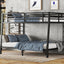 Metal Full XL over Queen Bunk Bed - Space-Saving Design
