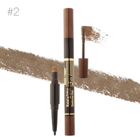 Music Flower Brand Eye brow Makeup Set Eyeliner+Eyebrow Powder+Eyebrow Brush Long-lasting Waterproof Quick Dry Comestic Tools - Korvel