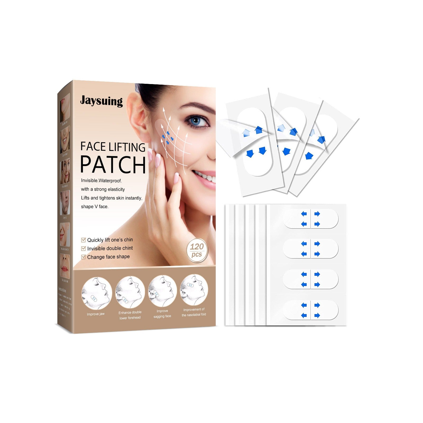 Invisible Face Lift Stickers Lift And Tighten The Chin To Reduce Fine Lines And Shape The V-Shaped Face Stickers - Korvel