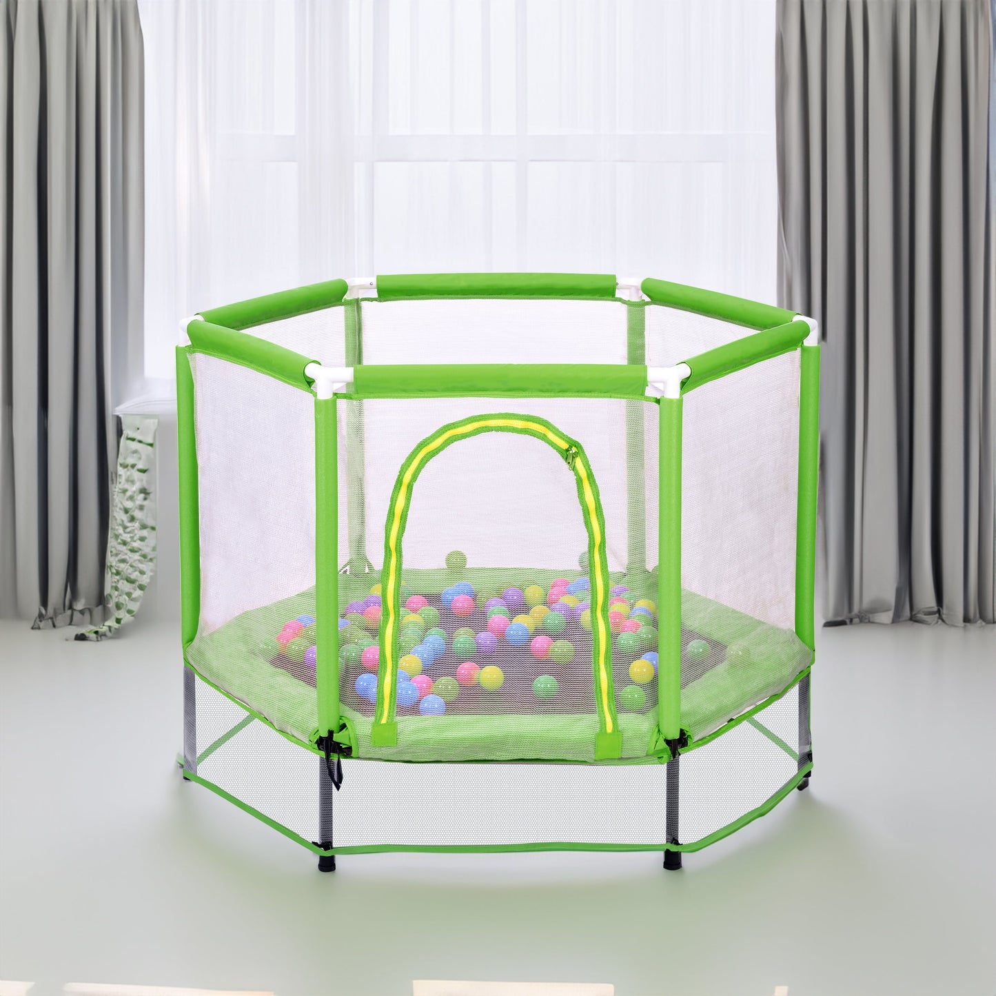 Trampolín para Niños de 55'' con Red de Seguridad - Diversión Interior/Exterior