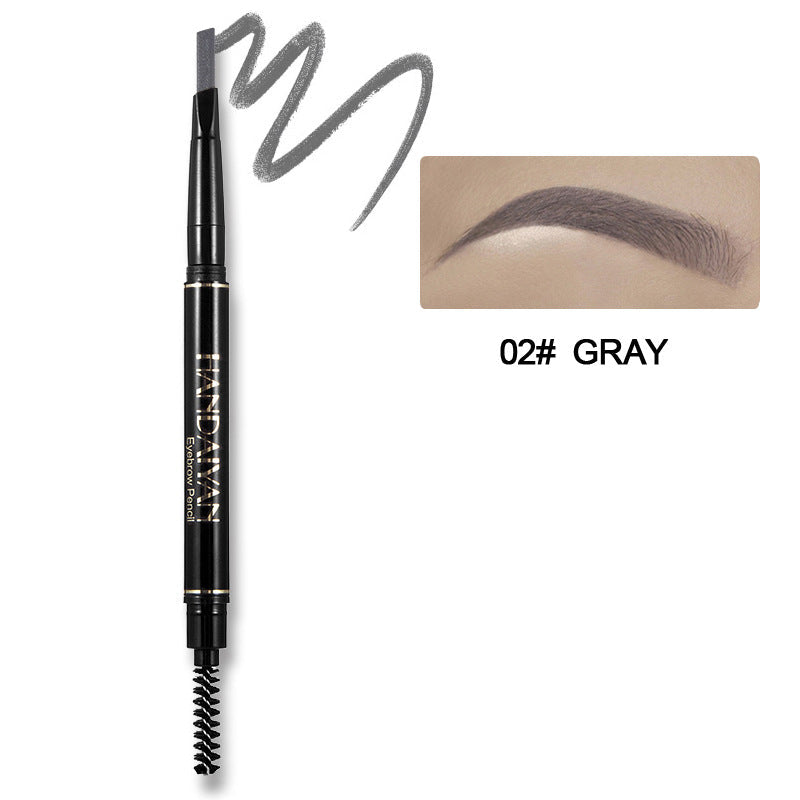HANDAIYAN 5 Colors Automatic Rotating Eyebrow Pencil Double-ended Waterproof Triangle Eyebrow Pencil - Korvel