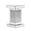 U-Can 11.8-Inch Silver Square Mirror Coffee Table with LED Lights