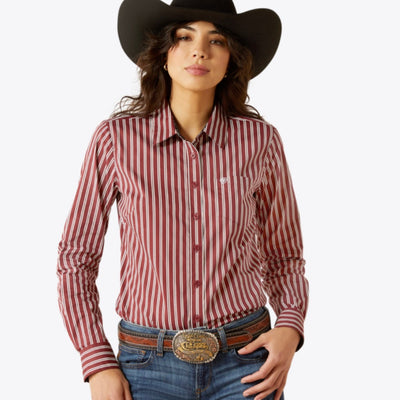 Ariat Women's Cabernet Stripe Button-Up Shirt - Korvel