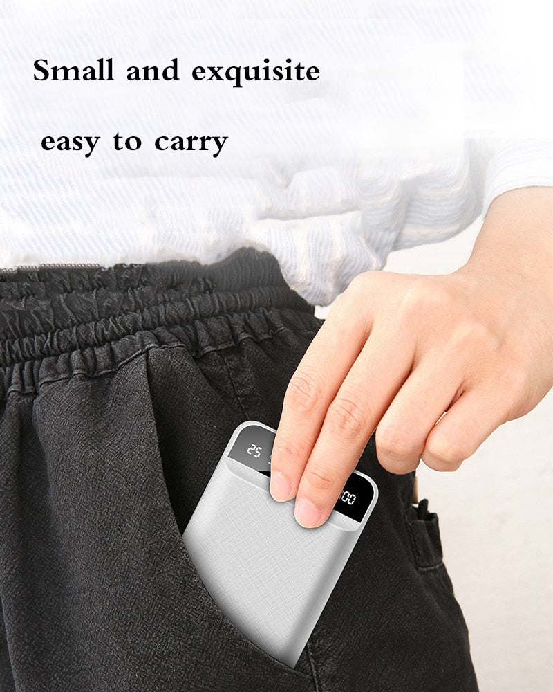20000mAh Mini Charger Portable Two-way Fast Charging Power Bank Digital Display External Battery for iPhone Xiaomi Samsung - Korvel
