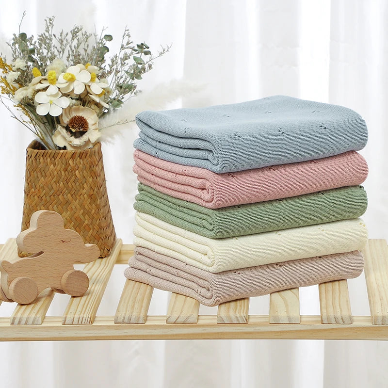Knitted Solid Color Duvet Cover for Infants and Young Children