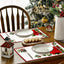 Christmas Red Flower Meal Mat Flower Pinecone Printed Table Mat Holiday Table Insulation Mat - Korvel