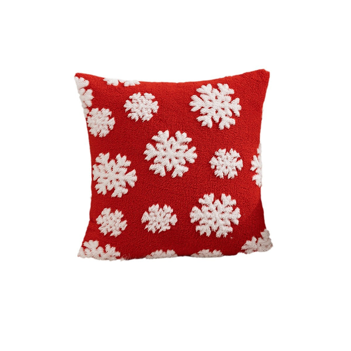 Christmas Pillow Cover (Excluding Pillow Core) Snowflake Velvet Jacquard Christmas Tree Elk Festival Decoration - Korvel