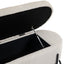 COOLMOR storage Ottoman chair with safety hinge and soft cushion fabric storage Ottoman stool (beige) - Korvel