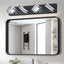 LED Modern Black Vanity Lights, 4-Lights Acrylic Matte Black Bathroom Vanity Lights Over Mirror - Korvel
