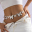 Creative exaggeration metal single-layer pants chain body chain hip-hop punk butterfly tassel waist chain - Korvel
